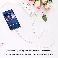 LMUBOY USB-C Male to Lightning Female Audio Adapter