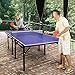 TUSY 98% Preassembled Multi-Use midsize Compact Table Tennis Table Outdoor/Indoor with a Scaled Down Size for Easy Storage