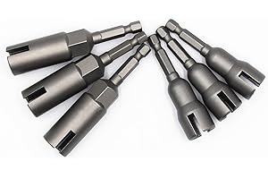 YOUSEMOT 3Pcs Slot Wing Nut and 3Pcs Deep Power Wing Nut Driver for Panel Nuts Screws Eye Q Hanger C Hook Bolt