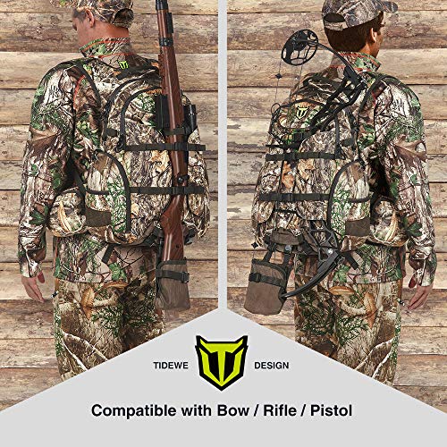 TIDEWE Hunting Backpack, Waterproof Camo Hunting Pack with Rain Cover