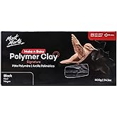 Mont Marte Make n Bake Polymer Clay Signature Black 400g (14.1oz) Block, Bake in Oven, Soft and Smooth, Sculpting, Craft, DIY