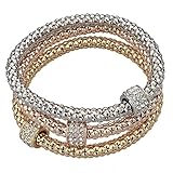 Long Way 3pcs Gold Silver Plated Charm Bracelet for Women Luxury Multilayer Bracelet