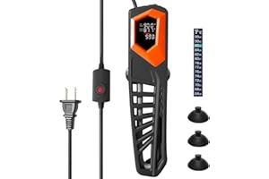 HITOP 600W Titanium Aquarium Heater - Digital Fish Heater with LED Temp Display and External Controller, for Large Fish Tank 75~180Gallon