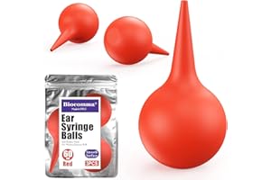 Biocomma 3pcs Ear Syringe ,Hand Bulb Syringe Ear Washing Squeeze Bulb for Kids Adults Laboratory Tool(60ml/2oz)