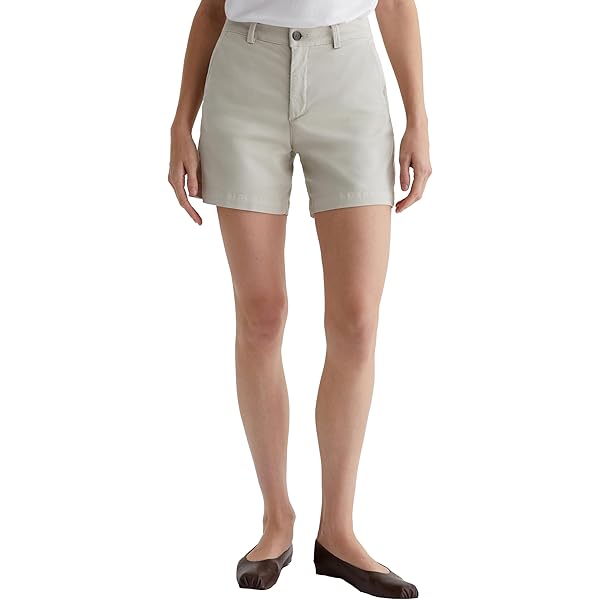 AG Jeans Women's Jude Mid Rise Chino Short, Powder | Amazon.com