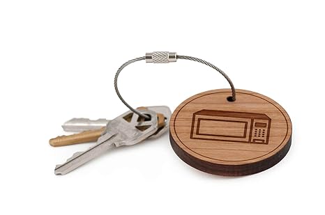 Amazon.com: Horno de microondas Llavero, Madera Twist Cable ...