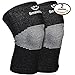 Smalets Brace Compression Knee Support Sleeves (1 Pair) -Powerful Joint Protection for Cross Training, Weightlifting, Running & More Black, L