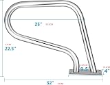 Maryaz Stainless Steel Pool Safety Handrail 250 lbs Deck Mounted view 5