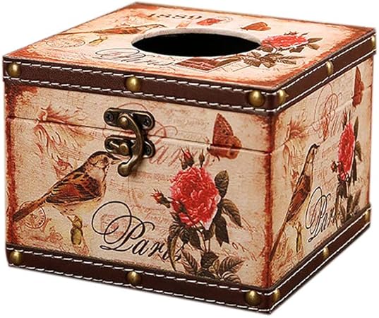 Kentop Tissue Box - Caja de madera para pañuelos de papel (estilo 6): Amazon.es: Hogar
