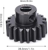 Keenso 18T Steel Pinion Motor Gear 8mm Shaft for RC Car Racing Maintenance view 2