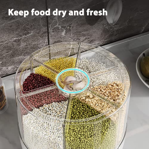 AHOUGER 2023 Cereal Dispenser Lentil Dispenser, Rotating Grain Dry Food