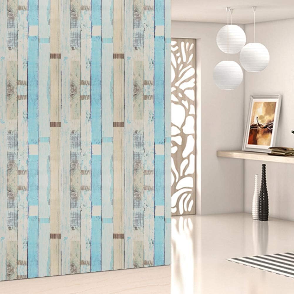 FENTIS Wood Effect Wallpaper Sticky Back Plastic Peel and Stick Wallpaper Green Contact Sticky Paper 44.5x1000cm Removable Roll for Kitchen Bathroom Cabinet Door - Image 5
