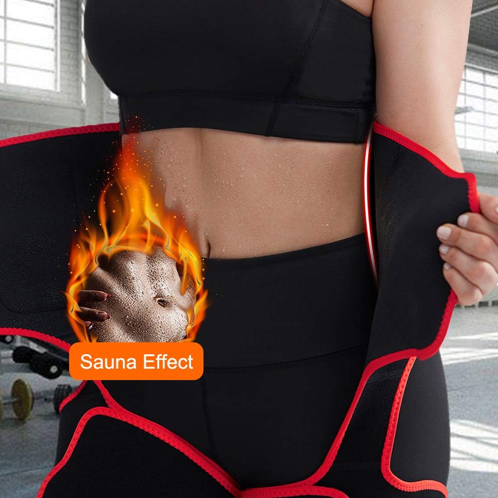 Siamese Girdle and Thigh Shaper Increase Sweating Leg Shapers and Waist Cincher for Women Shapewear Plus Size Red 3XL: Clothing