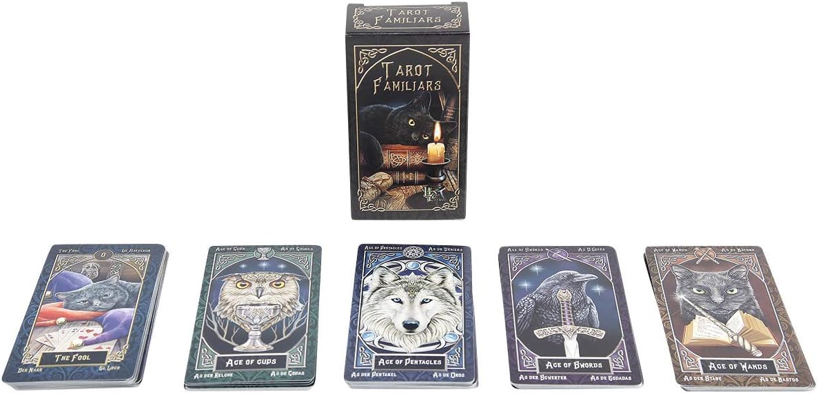 Nemesis Now Lisa Parker Tarot Familiar Cards - 78 Card Gothic Tarot Deck with Guidebook, Black, 12cm - Image 5