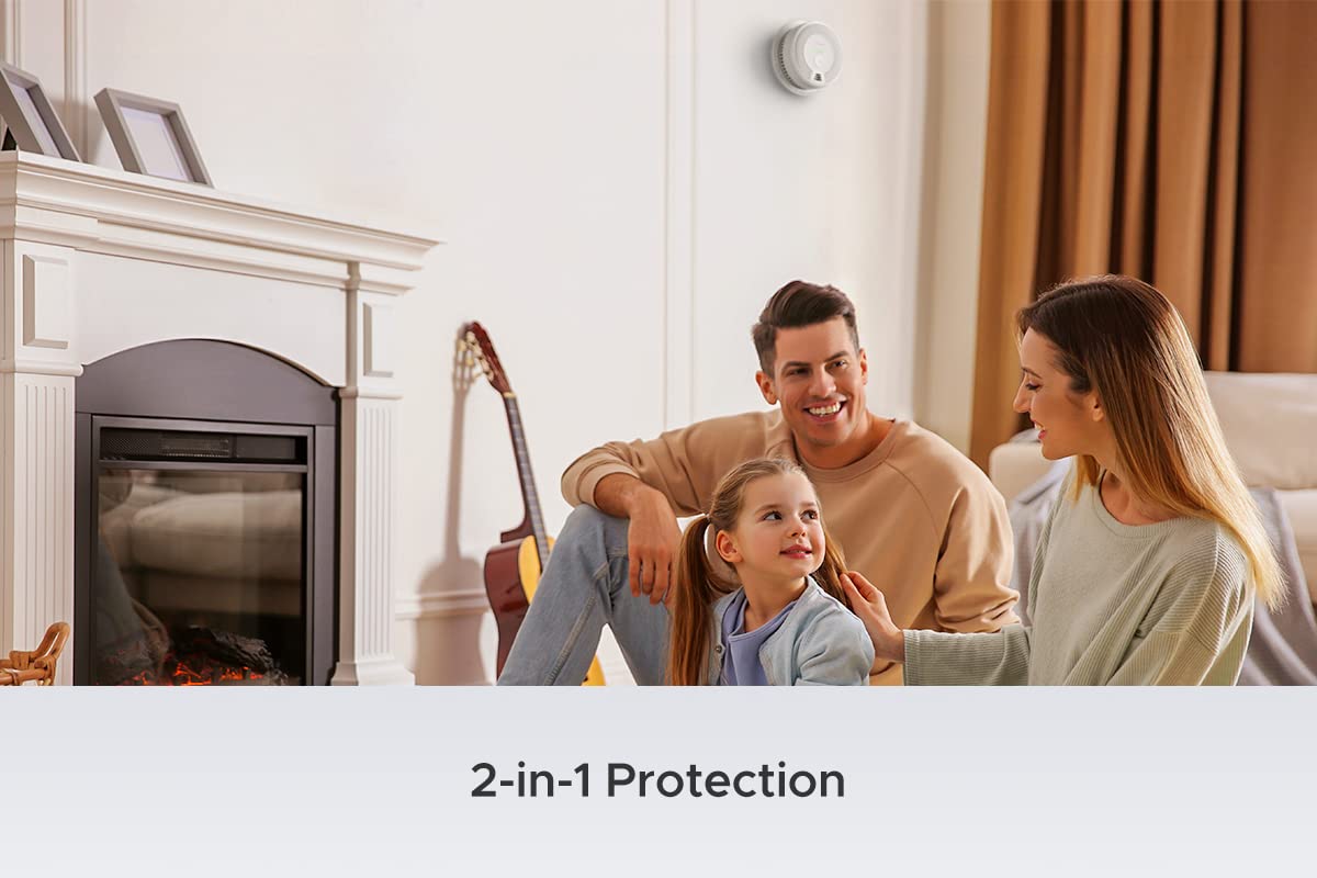 X-Sense Wireless Interconnected Combination Smoke and Carbon Monoxide Detector, 10-Year Battery Powered Fire and CO Alarm, SC06-W, 3-Pack