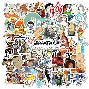 50PCS Avatar The Last Airbender Stickers Aesthetic Anime Pack for Water Bottle Laptop Computer Skateboard