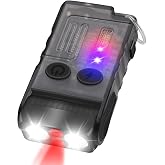 HOSONIC EDC Flashlight USB C Rechargeable, Small Flashlights Powerful with Clip, Magnetic, 180 Degree, Mini LED Pocket Keychain Flash Light Red Blue UV COB Light, 14 Modes, Waterproof