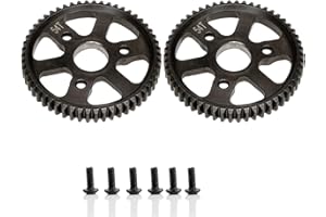 ADORLY 2pcs Hardened Steel 54T Spur Main Gear for Traxxas 1/10 Slash Stampede Rsutler Jato 4x4 6804 6807 6808 6708 Upgrade Parts,Replace#3956
