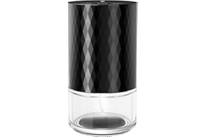 Airversa Waterless Diffuser Essential Oil 100mL Capacity Scent Air Machine for Home Aromatherapy Premium Metal Nebulizer Battery Operated 3 Mist Settings 3 Countdown Timers Color Light AN5(Black)