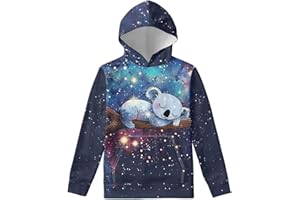 WELLFLYHOM Unisex Kids Teens Sweatshirts Youth Girls Boys Hoodies and Sweaters Hooded Pullover Tops Age 6-16