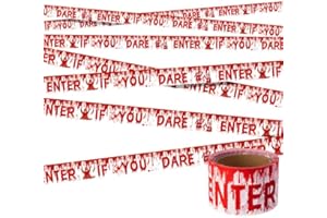 Sfcddtlg 2.5 in x 164 ft Halloween Caution Tape- Halloween Decorations Fright Warning Tapes- Enter If You Dare Creepy Scary Decoration Tape for Halloween Party Haunted House Stairs Outdoor Decoration
