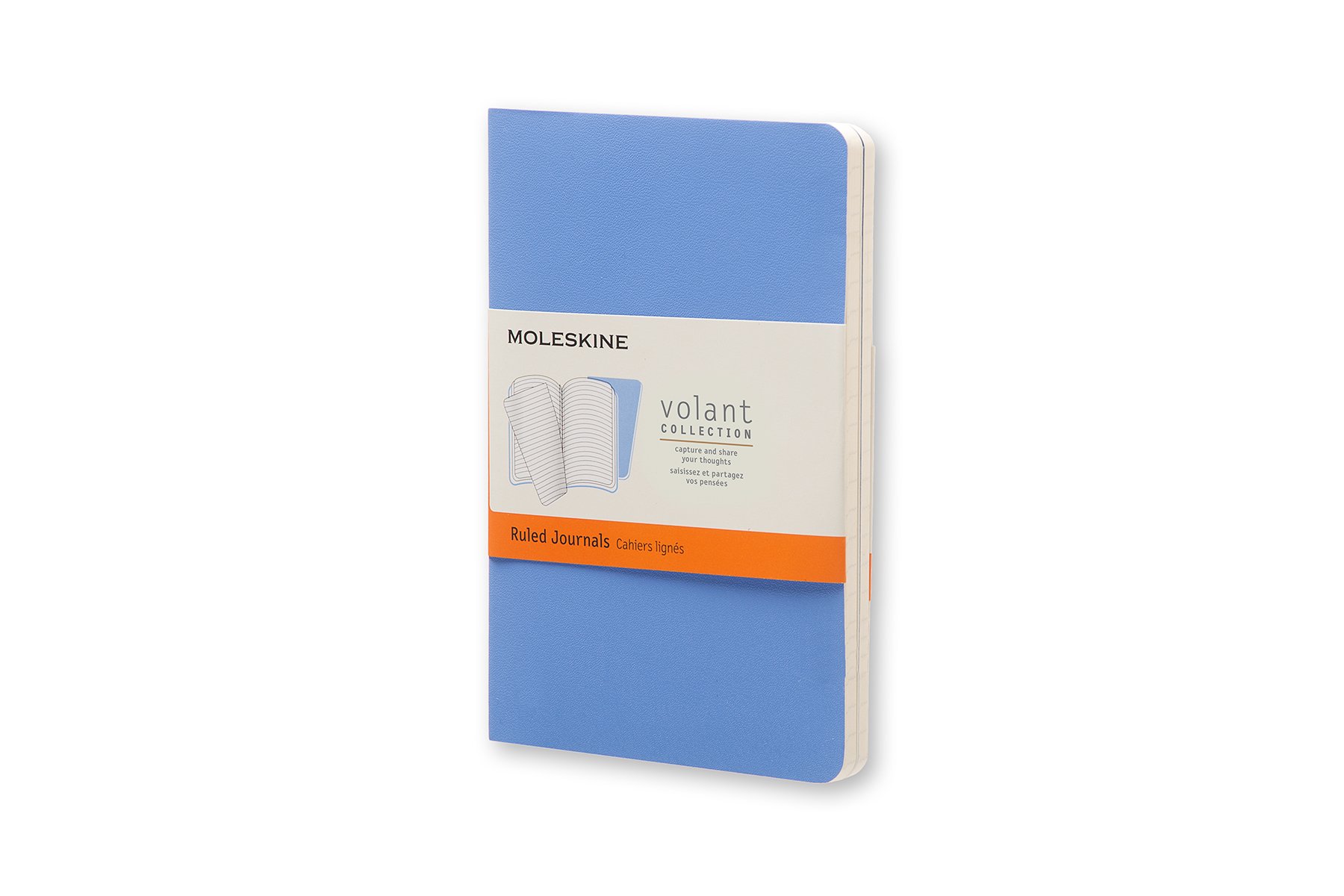 Moleskine Pocket Volant Powder Blue/Royal Blue Ruled Journal