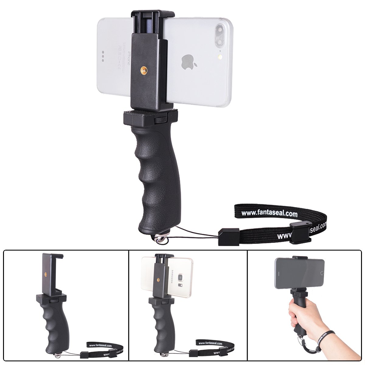 Fantaseal Ergonomic Cell Phone Smartphone Holder, Phone Selfie Stick