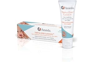 Ameda Triple Zero Lanolin Nipple Cream for Breastfeeding Pain | All Natural Lanolin Nipple Balm | Single Ingredient Pure Lanolin Cream | Breast Feeding Must Haves | ONLY Triple Zero Lanolin 35g/1.2oz