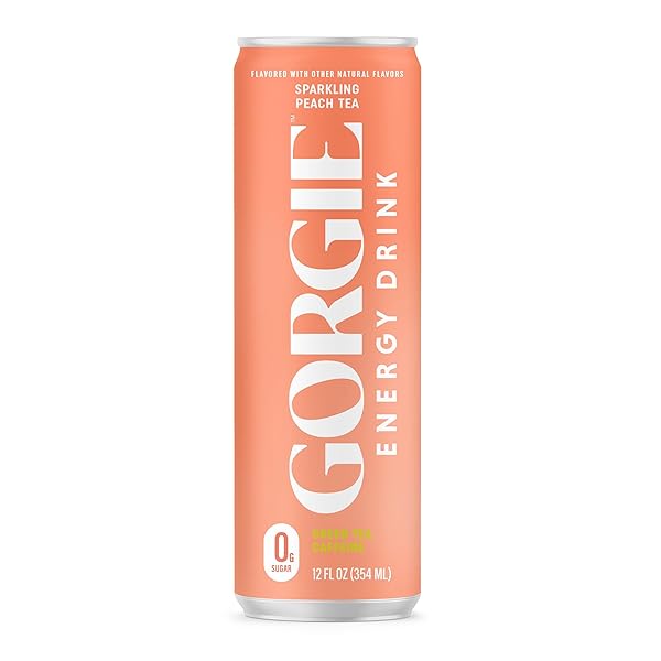 GORGIE SUGAR FREE NATURAL ENERGY DRINKS, PEACH TEA...
