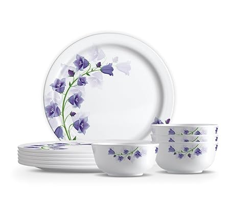 Milton Dinner Set Lissome Thali Set (White)- 18 Piece