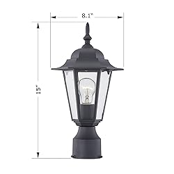 WISBEAM Outdoor Post Light, Pole Lantern, E26 Base