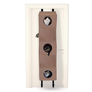 K&H Pet Products Hangin' Cat Condo Tan - Cat Tree that Mounts to Door