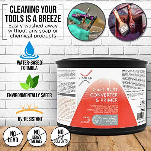 XIONLAB 2 in 1 Rust Converter & Metal Primer Water Based UV Resistant