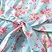 Chicanary Women's Cap Sleeve Vintage Tea Dress with Belt Green Large