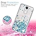 LG Aristo Case,LG Risio 2 Case,LG Phoenix 3 Case,LG Fortune/Rebel 2 LTE / K8 2017 Case with HD Screen Protector for LeYi Liquid Glitter Sparkle Cute Girls Women Clear TPU Case for LG LV3 ZX Blue