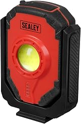 Sealey LED315 Rechargeable Worklight 15W COB 1000 Lumen Black Red Magnet Hook view 2
