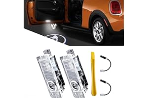 JEBEST 2 Pcs Upgrade Car Door Lights HD Welcome Light Puddle Light Replacement for Mini clubman mini cooper R50/52/53/55/56/57/58/59/60/61, F54/55/56/57/60