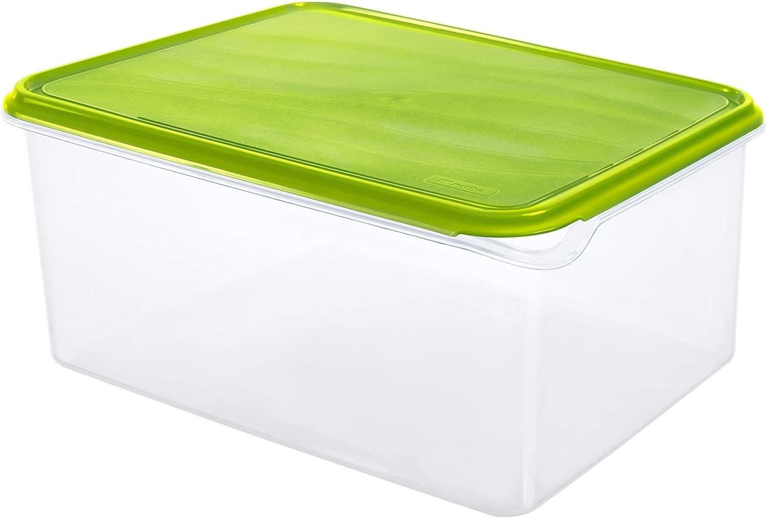 Rotho Rondo Fresh Food Storage Container 8 l, Plastic (BPA-Free), 8 litres (31,5 x 24 x 14,5 cm), Polypropylene/Polyethylene, Apple Green/Transparent