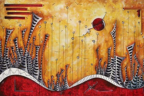 72"x48" Oversized Original Pop Art Contemporary Abstract Cityscape Painting by MADART "THE OUTPOST"