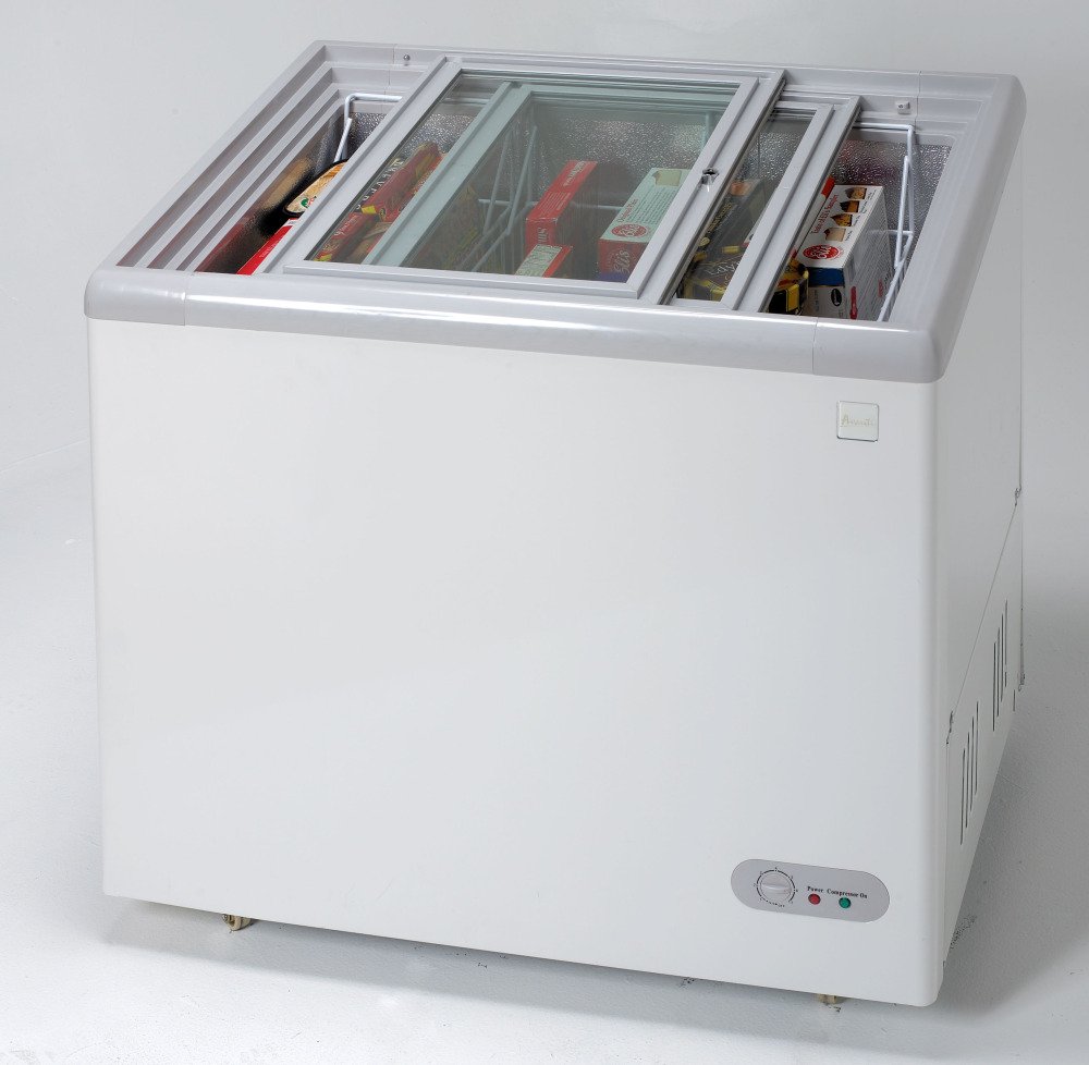 Commercial Glass Top Display Chest Freezer in White Buy Online in UAE