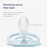 MAM Perfect Night Soothers 6-18 Months 2 Pack Glow in Dark Case White/Grey view 4