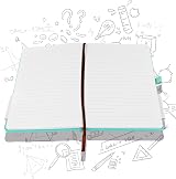 Lefute A5 Notebook PU Leather 200 Pages 80gsm Cyan Note Pad Journal view 4