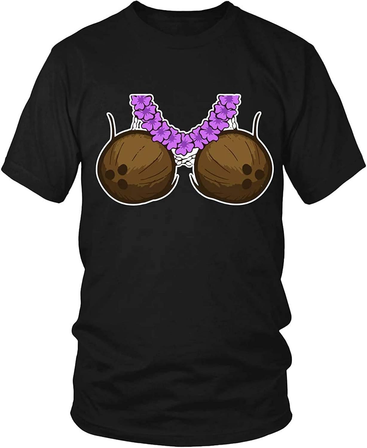 ELINELIN Coconut Bra Funny Bra Tropical Bra TShirt Black Amazon.de