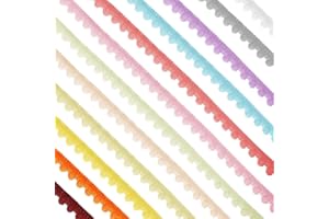 GLOBLELAND 60 Yards 12 Colors Mini Pom Pom Fringe Rickrack Trims for Curtain Carpet Lace Clothes Pillow Decoration Pompom Tri