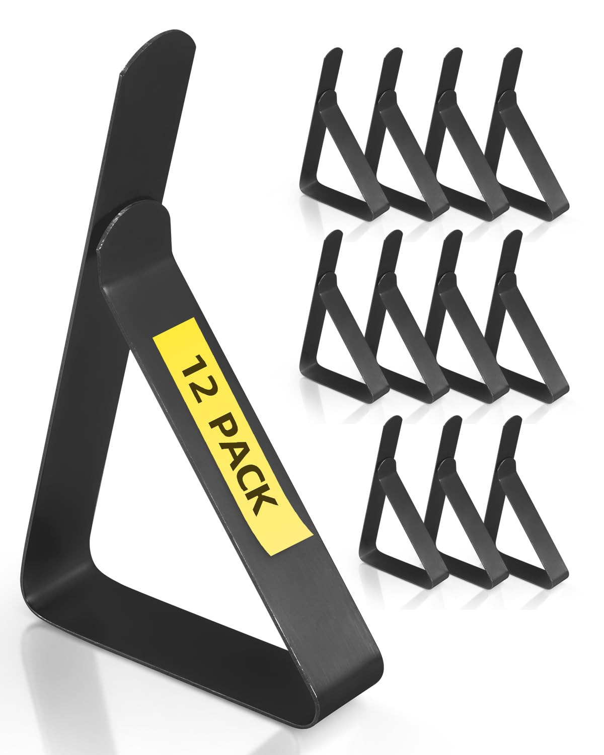 Photo 1 of 12 Pack Tablecloth Clips - Heavy Duty Picnic Table Clips, Stainless Steel Table Cloth Cover Clamps, Table Cloth Holders Ideal for Restaurant Party