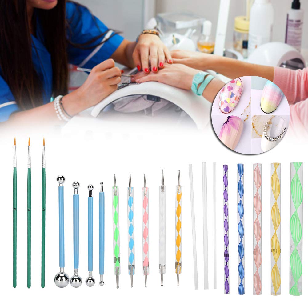Nail Art Dotting Tool, 20 Pcs Diy Double Sided Dotting Mandala Dotting Toolmandala Beautymisc Nail Art Tip Dotting Tool For Dot Paint Manicure Kit