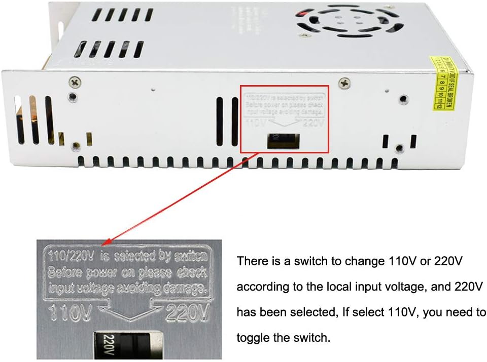 AC 110V/220V to DC 5V 60A 300W Switching Power Supply AC-DC Power adapter Transformer(5V 60A), 5V-60A-300W - Image 4