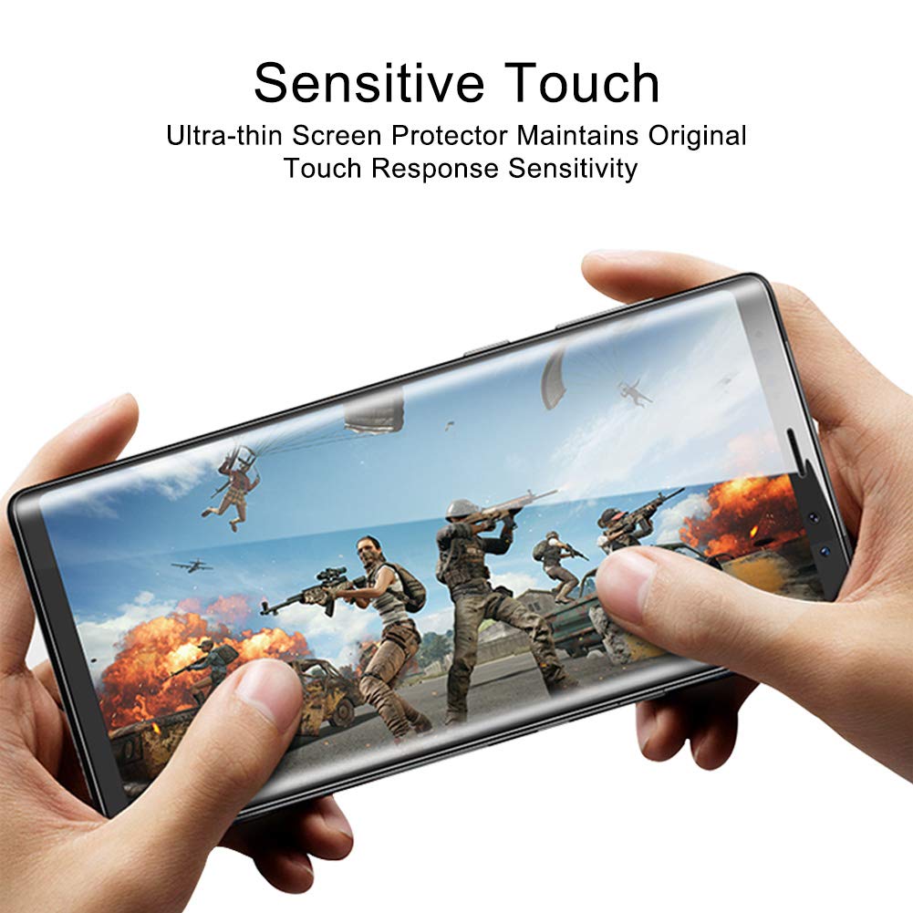 Samsung Galaxy Note 9 Screen Protector, WengTech 3D Curved 9H Hardness Border Adhesive Touch Sensitive Ultra Clear Tempered Glass Screen Protector for Samsung Note 9