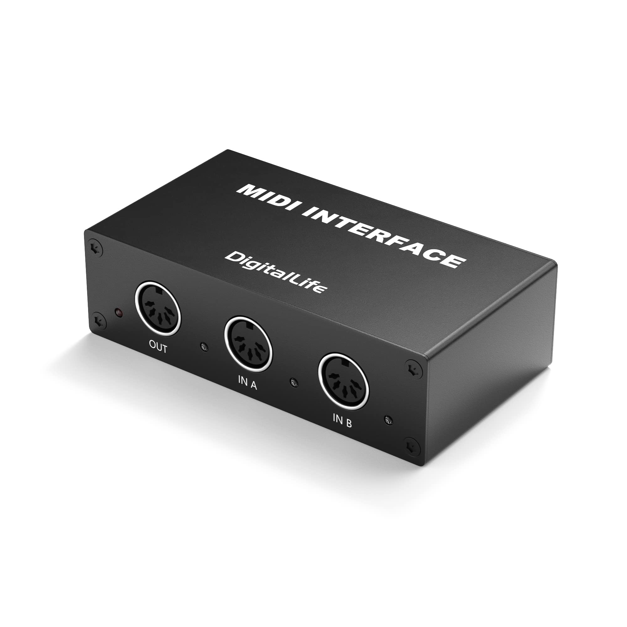 DigitalLife SynkMergeX Series | Stand-Alone 2-In/1-Out MIDI Merger Box, 5-Pin DIN, Metal – For Beginners, Studio Musicians & Live Performers – Works Without a Computer 【M2, 1 pc/pack】
