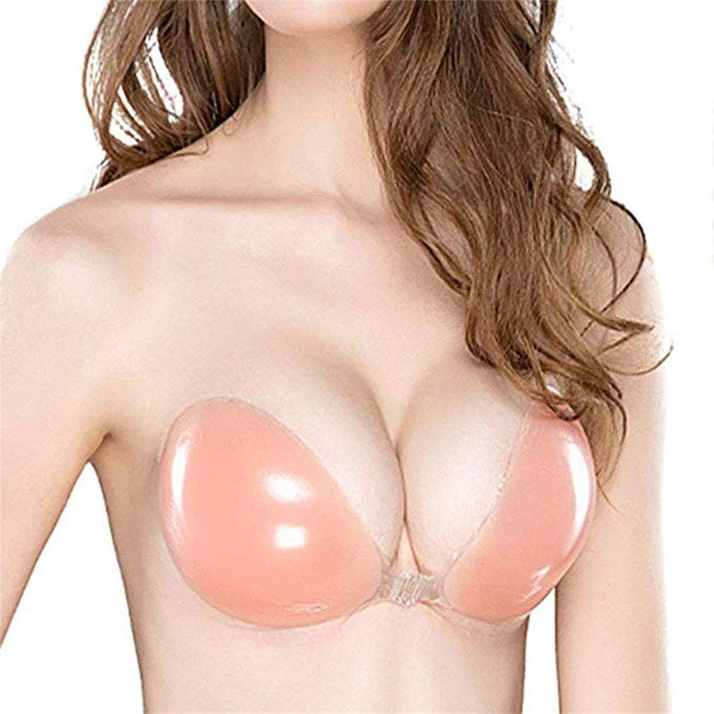 2 Pair Self Adhesive Silicone Bra Reusable Strapless Backless Invisible Push up Bra